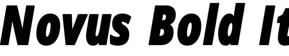 Novus Bold Italic Font Download Free